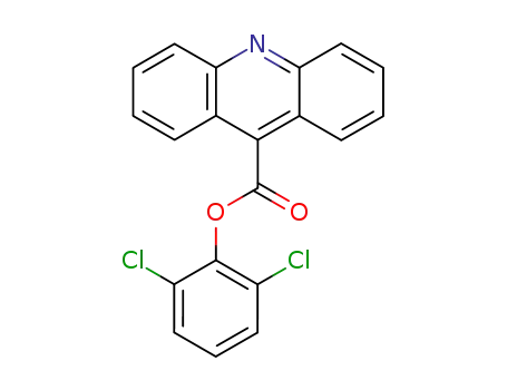 Molecular Structure of 158749-41-8 (9-Acridinecarboxylic acid, 2,6-dichlorophenyl ester)