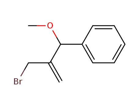 Molecular Structure of 189089-25-6 (Benzene, [2-(bromomethyl)-1-methoxy-2-propenyl]-)