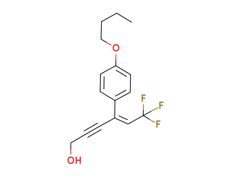 (E)-4-(4-butoxyphenyl)-6,6,6-trifluorohex-4-en-2-yl-1-ol
