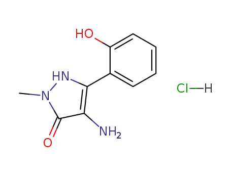 4-Amino-5-(2-hydroxy-phenyl)-2-methyl-1,2-dihydro-pyrazol-3-one; hydrochloride