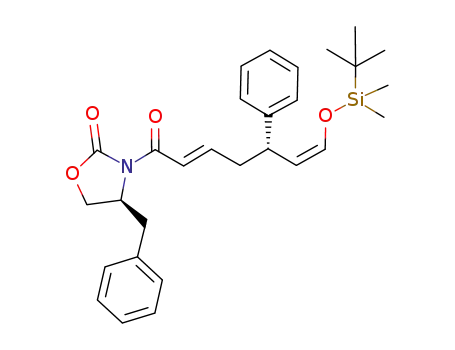(S)-4-Benzyl-3-[(2E,6Z)-(S)-7-(tert-butyl-dimethyl-silanyloxy)-5-phenyl-hepta-2,6-dienoyl]-oxazolidin-2-one