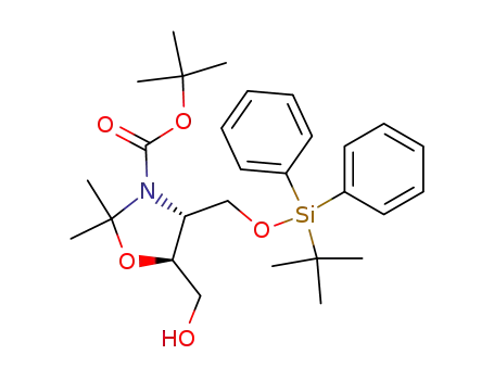 (4R,5S)-4-(tert-Butyl-diphenyl-silanyloxymethyl)-5-hydroxymethyl-2,2-dimethyl-oxazolidine-3-carboxylic acid tert-butyl ester