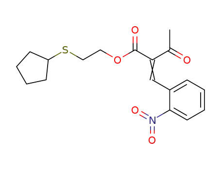 2-[1-(2-Nitro-phenyl)-meth-(E)-ylidene]-3-oxo-butyric acid 2-cyclopentylsulfanyl-ethyl ester
