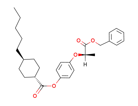 Molecular Structure of 142717-30-4 ((R)-Benzyl 2-<4-(trans-4-pentylcyclohexylcarbonyloxy)phenoxy>propanoate)