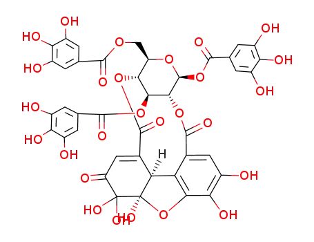 b-D-Glucopyranose, cyclic 2®9:4®1-[(4aR,9bR)-3,4,4a,9b-tetrahydro-4,4,4a,6,7-pentahydroxy-3-oxo-1,9-dibenzofurandicarboxylate]1,3,6-tris(3,4,5-trihydroxybenzoate) (9CI)