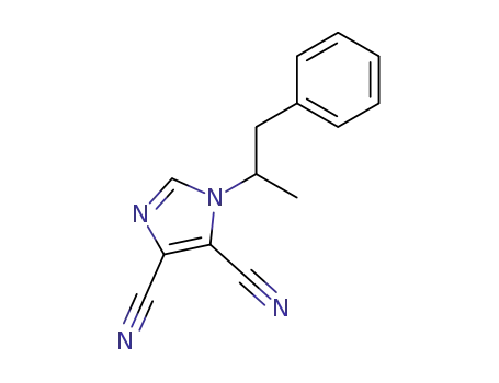 Molecular Structure of 155446-32-5 ((R,S)-1-(1-Phenyl-2-propyl)imidazole-4,5-dicarbonitrile)