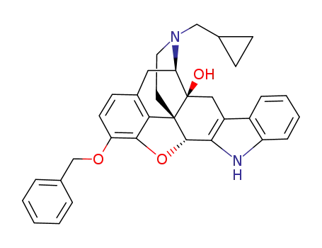 Molecular Structure of 161532-22-5 (17-(CYCLOPROPYLMETHYL)-6,7-DEHYDRO-4,5-EPOXY-3-BENZYLOXY-14-HYDROXY-6,7,2',3'-INDOLOMORPHINAN)