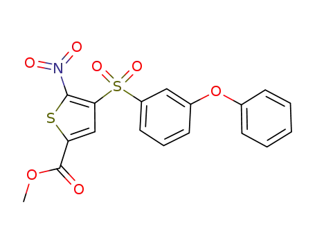 5-nitro-4-(3-phenoxy-benzenesulfonyl)-thiophene-2-carboxylic acid methyl ester