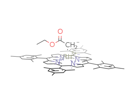 ethyl (5,10,15,20-tetramesitylporphyrinato)rhodium(III) acetate
