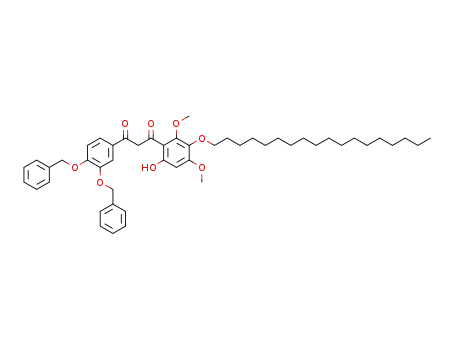Molecular Structure of 103777-04-4 (1-(3,4-Bis-benzyloxy-phenyl)-3-(6-hydroxy-2,4-dimethoxy-3-octadecyloxy-phenyl)-propane-1,3-dione)