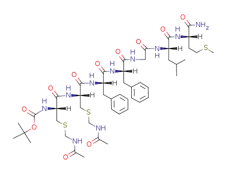 N-t-Boc-(S-Acm)Cys-(S-Acm)Cys-Phe-Phe-Gly-Leu-Met-NH<sub>2</sub>
