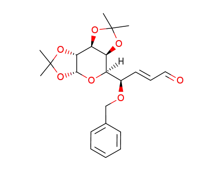 Molecular Structure of 110920-99-5 ((E)-(R)-4-Benzyloxy-4-((3aR,5R,5aS,8aS,8bR)-2,2,7,7-tetramethyl-tetrahydro-bis[1,3]dioxolo[4,5-b;4',5'-d]pyran-5-yl)-but-2-enal)