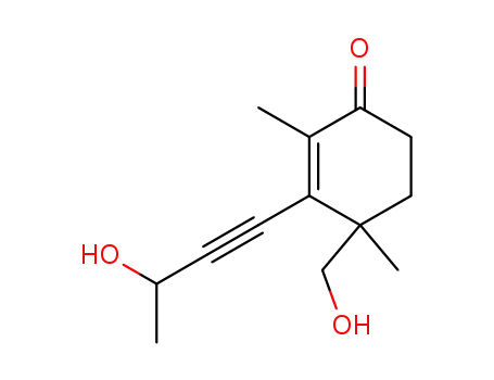 2-Cyclohexen-1-one,
3-(3-hydroxy-1-butynyl)-4-(hydroxymethyl)-2,4-dimethyl-
