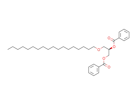 Molecular Structure of 55378-61-5 (1,2-Propanediol, 3-(octadecyloxy)-, dibenzoate, (R)-)