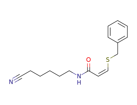 (Z)-3-(benzylsulfanyl)-N-(5-cyanopentyl)propenamide