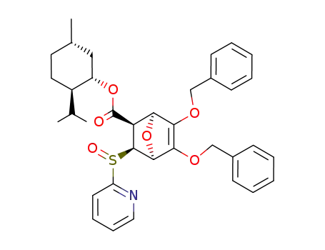 (1S,2R,3S,4S)-5,6-Bis-benzyloxy-3-(pyridine-2-sulfinyl)-7-oxa-bicyclo[2.2.1]hept-5-ene-2-carboxylic acid (1S,2R,5S)-2-isopropyl-5-methyl-cyclohexyl ester