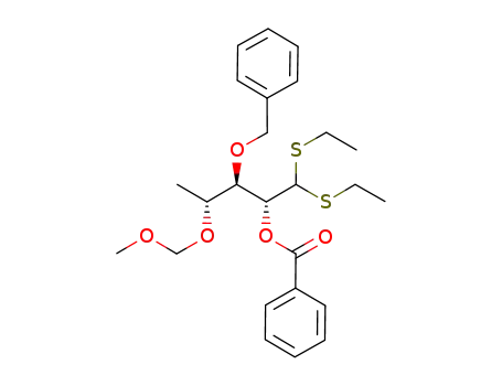 Benzoic acid (1R,2R,3R)-2-benzyloxy-1-(bis-ethylsulfanyl-methyl)-3-methoxymethoxy-butyl ester