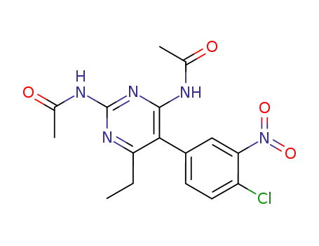 Acetamide,
N,N'-[5-(4-chloro-3-nitrophenyl)-6-ethyl-2,4-pyrimidinediyl]bis-