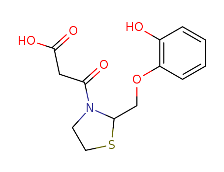 3-THIAZOLIDINEPROPANOIC ACID 2-((2-HYDROXYPHENOXY)METHYL)-SS-OXO-