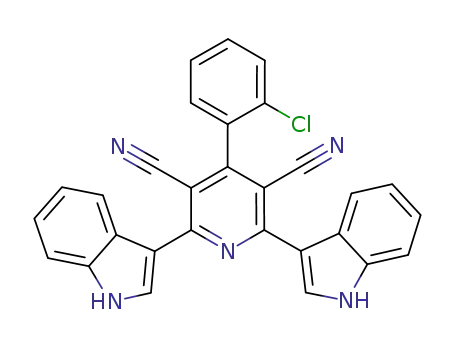 4-(2-chlorophenyl)-2,6-di(1H-indol-3-yl)pyridine-3,5-dicarbonitrile