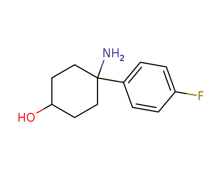 Molecular Structure of 1036897-51-4 (4-amino-4-(4-fluoro-phenyl)-cyclohexanol)