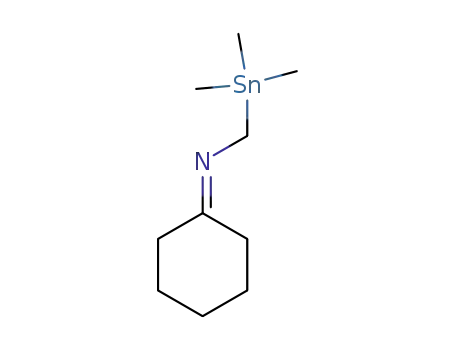 Molecular Structure of 138491-48-2 (Methanamine, N-cyclohexylidene-1-(trimethylstannyl)-)