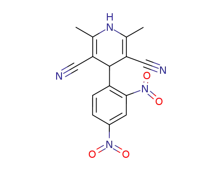 Molecular Structure of 153719-44-9 (4-(2,4-dinitro-phenyl)-2,6-dimethyl-1,4-dihydro-pyridine-3,5-dicarbonitrile)