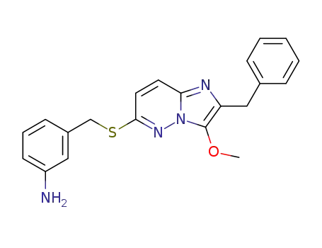 Benzenamine,
3-[[[3-methoxy-2-(phenylmethyl)imidazo[1,2-b]pyridazin-6-yl]thio]methyl]-