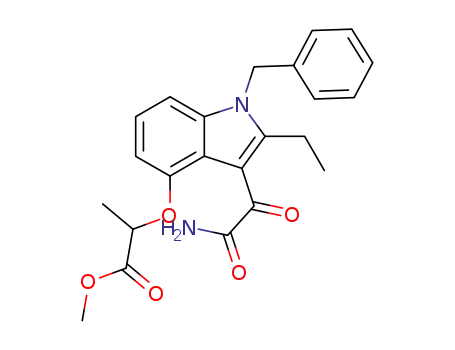 Propanoic acid,
2-[[3-(aminooxoacetyl)-2-ethyl-1-(phenylmethyl)-1H-indol-4-yl]oxy]-,
methyl ester