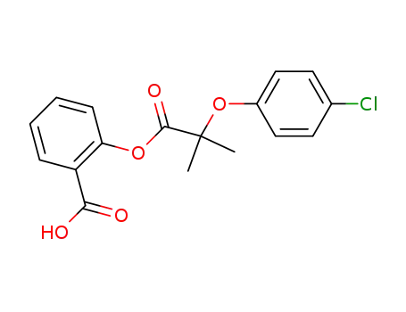 Molecular Structure of 52160-84-6 (Benzoic acid, 2-[2-(4-chlorophenoxy)-2-methyl-1-oxopropoxy]-)