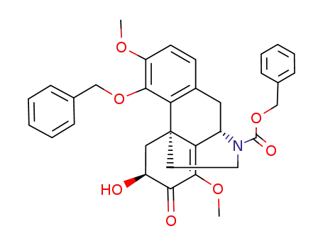 (6S,9S,13S)-8,14-Didehydro-4-(benzyloxy)-17-<(benzyloxy)carbonyl>-6-hydroxy-3,8-dimethoxymorphinan-7-one