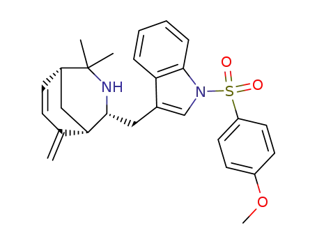 (1S,2R,5R)-2-[1-(4-Methoxy-benzenesulfonyl)-1H-indol-3-ylmethyl]-4,4-dimethyl-8-methylene-3-aza-bicyclo[3.3.1]non-6-ene