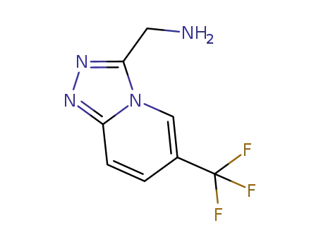 Molecular Structure of 889943-45-7 (1-[6-(TRIFLUOROMETHYL)[1,2,4]TRIAZOLO[4,3-A]PYRIDIN-3-YL]METHANAMINE)