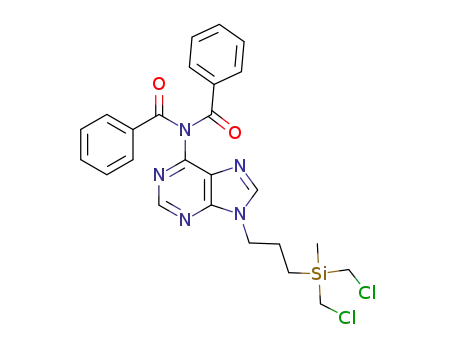 N-Benzoyl-N-{9-[3-(bis-chloromethyl-methyl-silanyl)-propyl]-9H-purin-6-yl}-benzamide