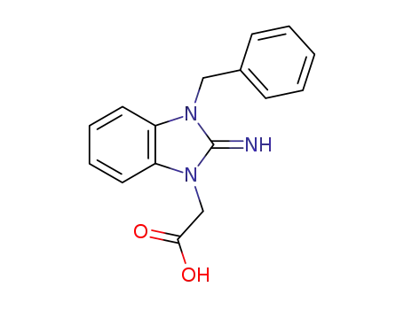 Molecular Structure of 40783-87-7 ((3-BENZYL-2-IMINO-2,3-DIHYDRO-BENZOIMIDAZOL-1-YL)-ACETIC ACID)
