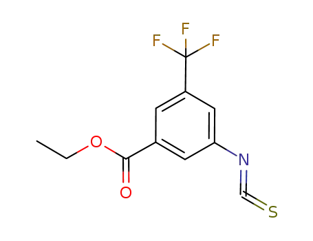 Molecular Structure of 918123-63-4 (Benzoic acid, 3-isothiocyanato-5-(trifluoromethyl)-, ethyl ester)