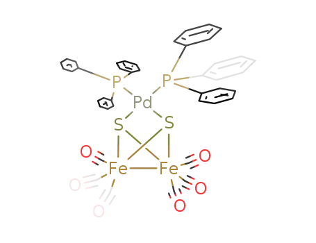 Molecular Structure of 75249-92-2 ({μ-(Ph3P)2PdS2}Fe2(CO)6)