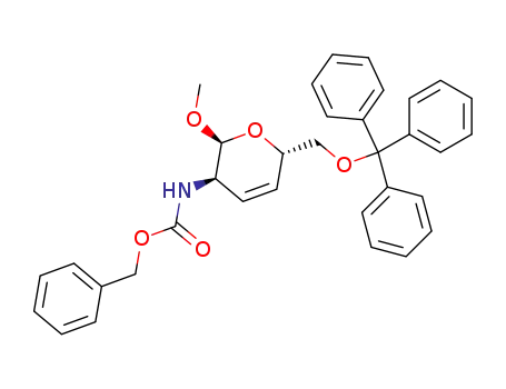 methyl 2-benzyloxycarbonylamino-2,3,4-trideoxy-6-O-trityl-α-D-erythro-hex-3-enopyranoside