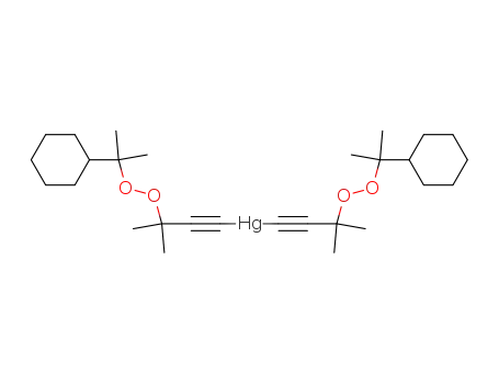 Molecular Structure of 116507-89-2 (Mercury, bis[3-[(1-cyclohexyl-1-methylethyl)dioxy]-3-methyl-1-butynyl]-)