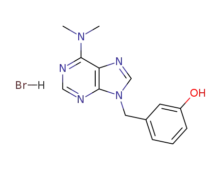 Phenol, 3-[[6-(dimethylamino)-9H-purin-9-yl]methyl]-,
monohydrobromide
