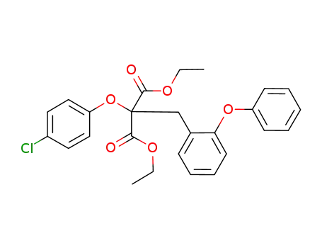 Molecular Structure of 1093231-93-6 (diethyl 2-(4-chlorophenoxy)-2-(2-phenoxybenzyl)malonate)