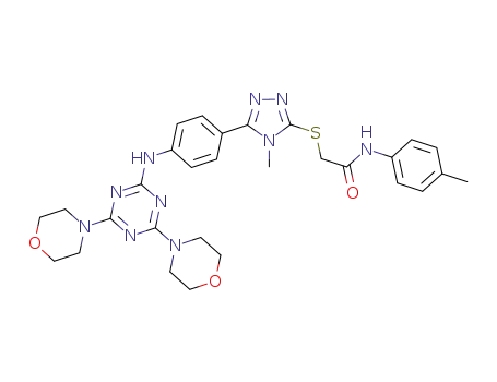 2-{5-[4-(4,6-dimorpholin-4-yl-[1,3,5]triazin-2-ylamino)phenyl](4-methyl-4H-[1,2,4]triazol-3-yl)sulfanyl}-N-p-tolylacetamide