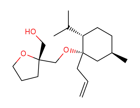 (S)-tetrahydro-2-<<<1(e)-allyl-2(e)-isopropyl-5(e)-methylcyclohexanyl>oxy>methyl>-2-furanmethanol