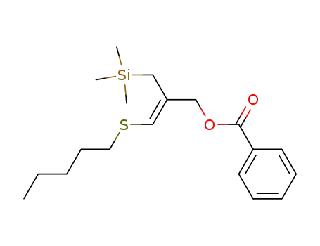 Molecular Structure of 184360-72-3 (2-Propen-1-ol, 3-(pentylthio)-2-[(trimethylsilyl)methyl]-, benzoate, (Z)-)