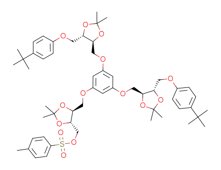 Toluene-4-sulfonic acid (4S,5S)-5-{3,5-bis-[(4S,5S)-5-(4-tert-butyl-phenoxymethyl)-2,2-dimethyl-[1,3]dioxolan-4-ylmethoxy]-phenoxymethyl}-2,2-dimethyl-[1,3]dioxolan-4-ylmethyl ester