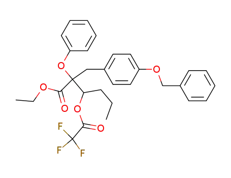 2-(4-Benzyloxybenzyl)-2-phenoxy-3-(2,2,2-trifluoroacetoxy)hexanoic acid ethyl ester