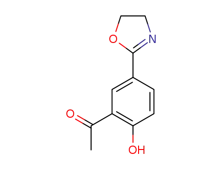 Molecular Structure of 105639-25-6 (Ethanone, 1-[5-(4,5-dihydro-2-oxazolyl)-2-hydroxyphenyl]-)