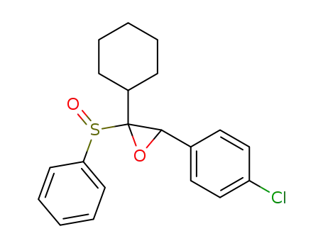 Molecular Structure of 95150-10-0 (Oxirane, 3-(4-chlorophenyl)-2-cyclohexyl-2-(phenylsulfinyl)-)