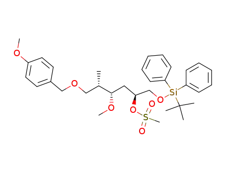 Methanesulfonic acid (1S,3S,4S)-1-(tert-butyl-diphenyl-silanyloxymethyl)-3-methoxy-5-(4-methoxy-benzyloxy)-4-methyl-pentyl ester