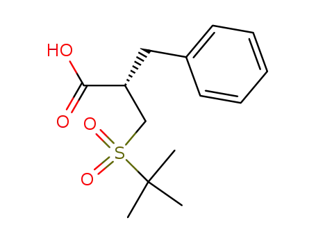 Molecular Structure of 114530-04-0 (Benzenepropanoic acid, a-[[(1,1-dimethylethyl)sulfonyl]methyl]-,(aS)-)